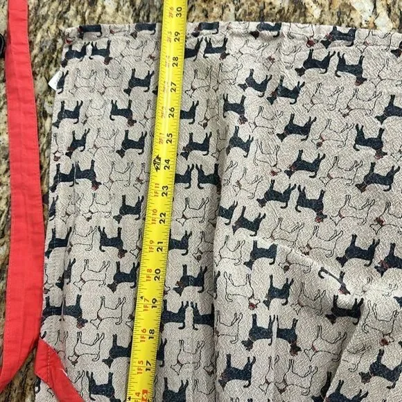 Envogue Retro Cotton Dog Print Apron With Pockets One Size - Picture 7 of 7